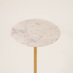 Homez drink table 28*28*56 cm marble, white image number 2