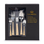 20 Pcs Cutlery Set Gold Handle And Silver Top image number 3