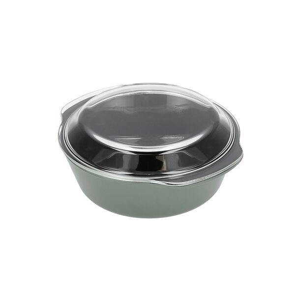 Glass Casserole With Lid image number 1