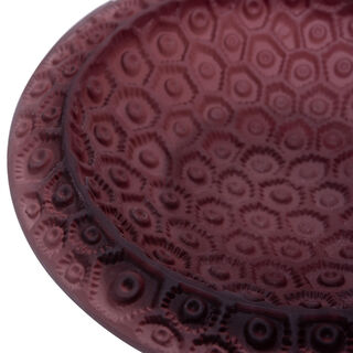 Ashtray Glass Violet With Frosted Finish 190X190X43 Mm