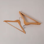 Homez 5Pcs Wood Coat Hangers, Beige 53*46*33 Cm image number 1