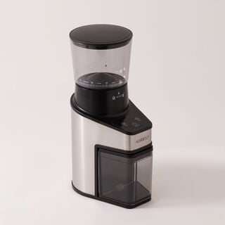 أوبول مطحنة قهوة 50 واط 17.35*12.0*31.1سم، أسود وفضي