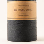 شمعة LED رستيك 10*20 سم أسود image number 2