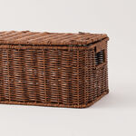 Homez synthetic plastic basket, brown 30*21*15.5cm image number 3