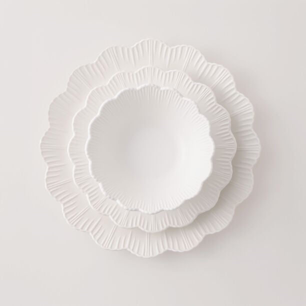 لا ميسا طقم عشاء فخار 18 قطعة بتصميم زهري، أبيض image number 1