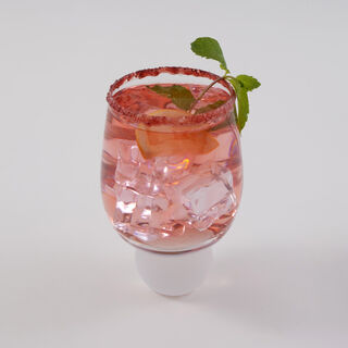 La Mesa 4 Pcs Glass Cup Set With Frosted Base 8.5*8.5*13 Cm