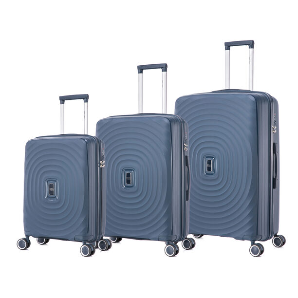 Travel vision durable PP 3 pcs luggage set, blue image number 3