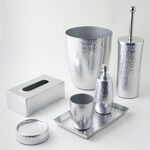 Homez aluminium waste basket, silver 20*20*24 cm image number 4