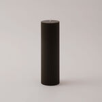 Homez soya wax simple candle, brown 7*7*20cm image number 1
