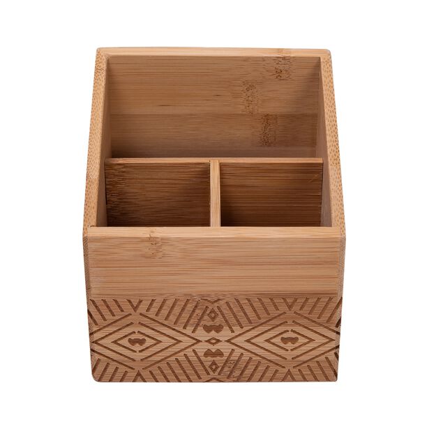 Bamboo Carved Utensil Box image number 1