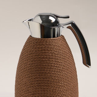 Dallaty vacuum flask dark brown rope 1L