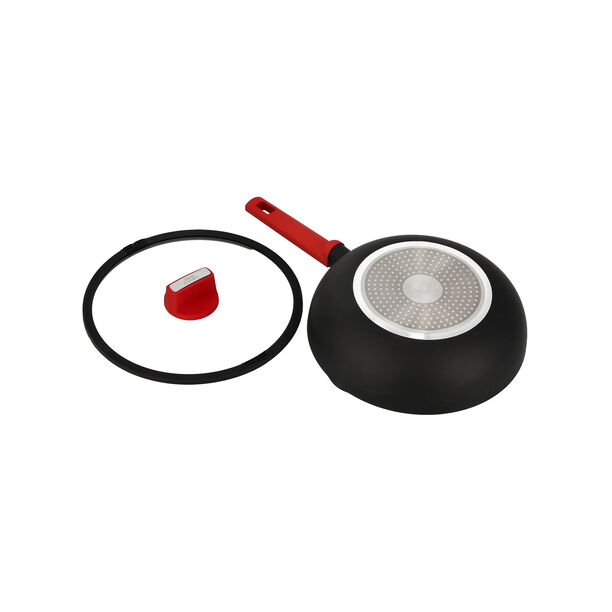 Deep Fry Pan with Glass Lid & Soft Touch Handle image number 2