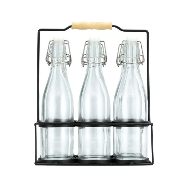  6 Pcs Glass Juice Bottle image number 0