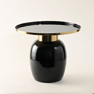 Homez Side Table Metal Black, 50*50*41Cm