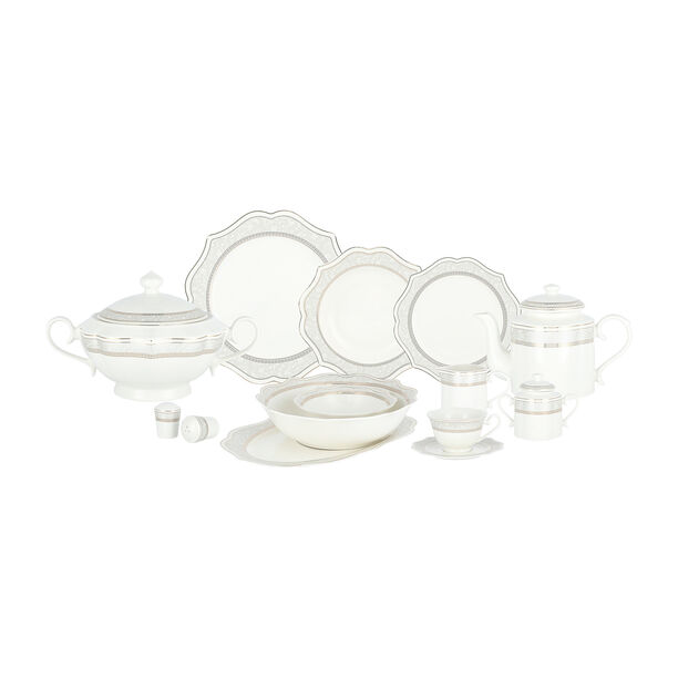 La Mesa 47 Piece Bone Porcelain Dinner Set Serve 6 Persons image number 0
