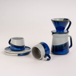 6Pcs English Coffee Set Serv 2 Stripe Fantasy Blue,Grey image number 0