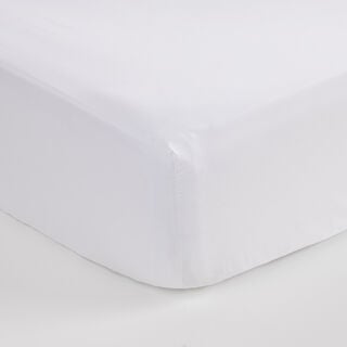Boutique Blanche Fitted Sheet 100% Egyptian Cotton 400Tc Queen, White 160*200 Cm