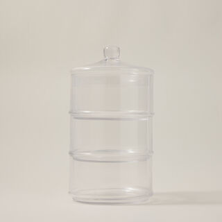 3 Layer Glass Candy Jar