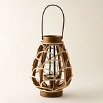 Homez rattan lantern32.5*23.2*23.2cm image number 0