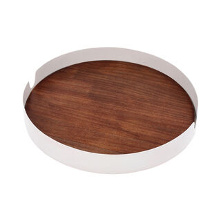 Metal Tray With Wood