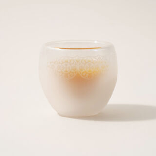 Dallaty coffee set 6 pcs white frosted glass