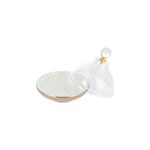 Dallaty beige porcelain date bowl with lid 13*13*12 cm image number 2