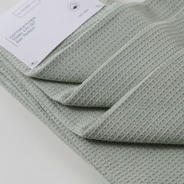 ألبرتو طقم مناشف مطبخ قطن 100% 4 قطع، أخضر image number 2