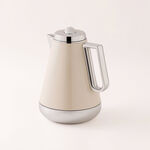 دلتي دلة ستانلس ستيل، لؤلؤي بيج مع فضي 1 لتر image number 0