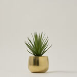 Grass sword artificial plant In gold pot image number 1