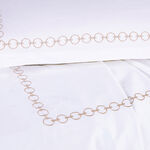 BOUTIQUE BLANCHE 3 PCS DUVET COVER EMBRIDERY SET KING SIZE 100%COTTON CHAINS ROSEGOLD image number 1