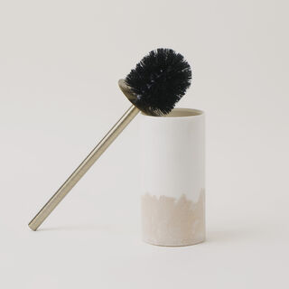 Homez sandstone toilet brush holder, beige 9.6*9.6*42cm