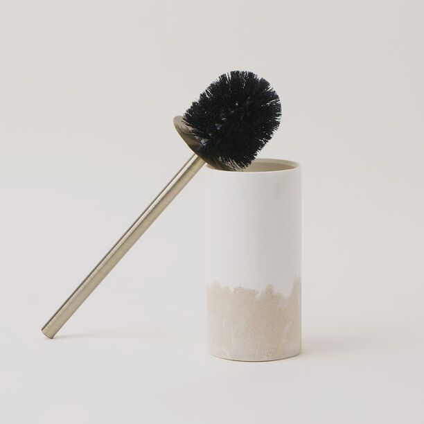 Homez sandstone toilet brush holder, beige 9.6*9.6*42cm image number 1