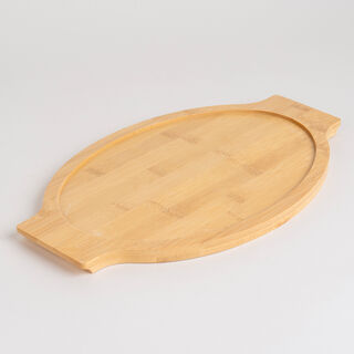 Oval Plate With Bamboo