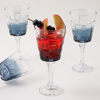 La Mesa Glass Tumbler Set 4Pcs 300Ml, Blue