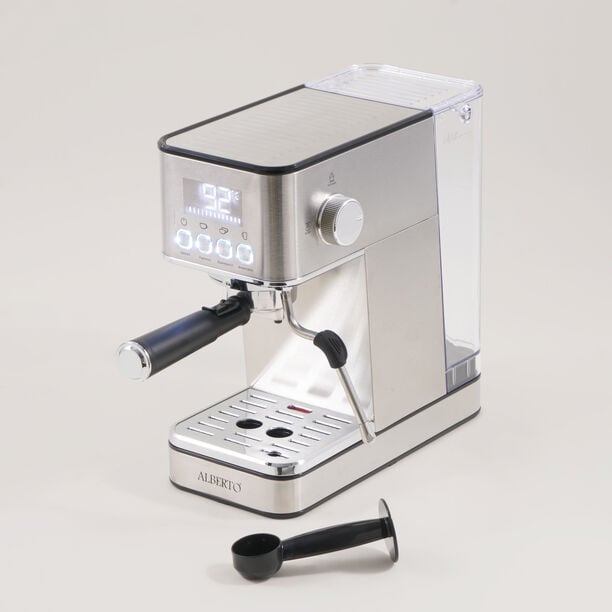 Alberto stainless steel espresso coffee maker, plastic 125g container 150W image number 0