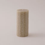 Homez Soya Wax Elegant Candle, Beige 7*15Cm image number 1