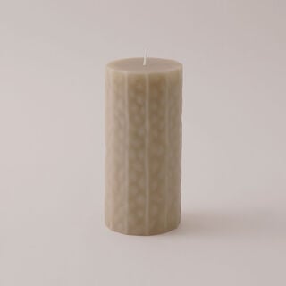 Homez Soya Wax Elegant Candle, Beige 7*15Cm