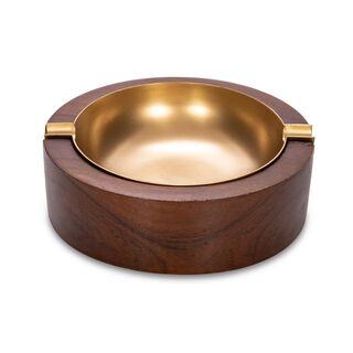 Wood And Metal Ashtray