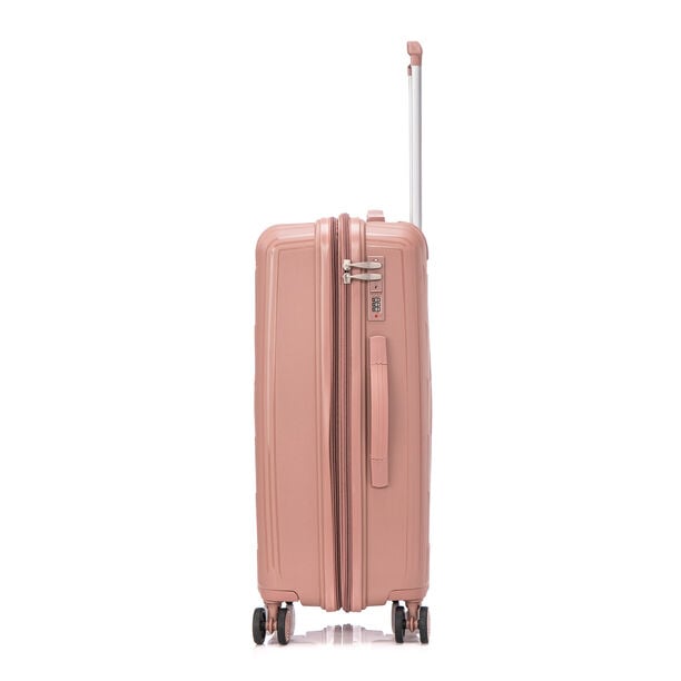 Travel vision durable PP 3 pcs luggage set, blush image number 7