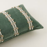 Homez Green Ornamental Stripe Cushion Cover, 30*45Cm image number 3