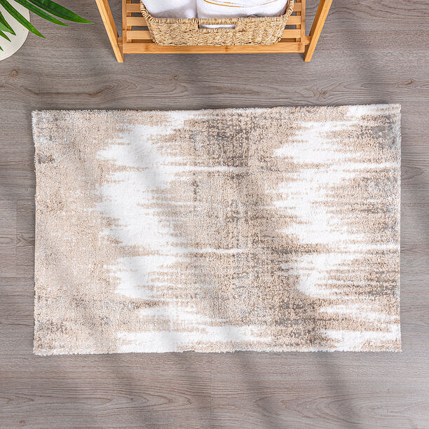 Boutique Blache beige and white bathmat 60*90 cm image number 0