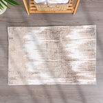 Boutique Blache beige and white bathmat 60*90 cm image number 0