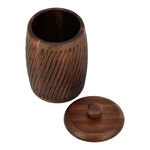 Acacia Wood Storage Canister With Lid Walnut Color  image number 1
