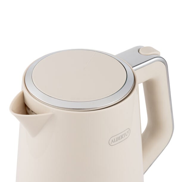 غلاية كهربائية بلاستيك أبيض كريمي 1.7 لتر image number 1