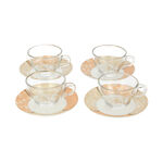 English Tea Set Glass 8Pc Ginkgo Peach Serv 4Ppl image number 2