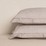 Boutique Blanche Oxford Pillow Cover Set 100% Cotton 400Tc Egyptian Silver 75*50 Cm image number 1