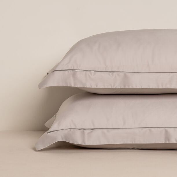 Boutique Blanche Oxford Pillow Cover Set 100% Cotton 400Tc Egyptian Silver 75*50 Cm image number 1