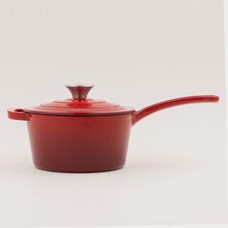 Alberto enameled cast iron saucepan 2l, red