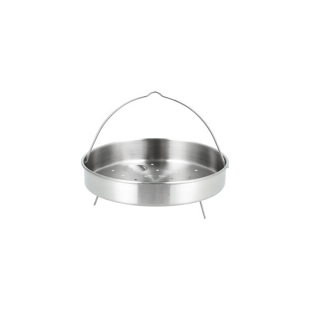 Alberto 2 pc stainless steel pressure cooker set with steam basket image number 3