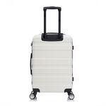 Travel Vision 3 Pieces Abs Wheeled Luggage Set, White image number 3